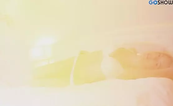 Blonde Seductress Strips and Teases on Bed